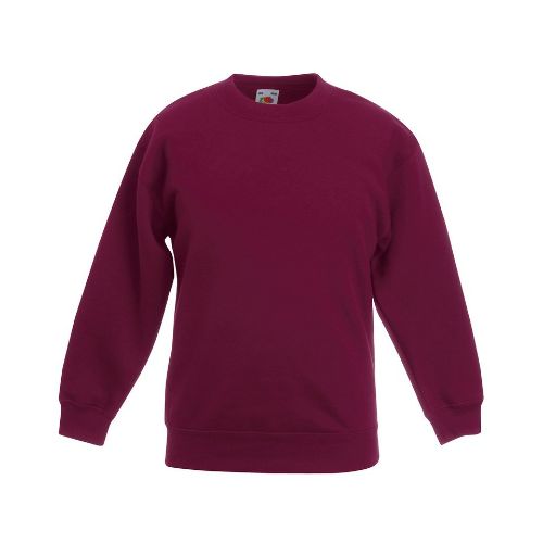 Fruit Of The Loom Kids Premium Set-In Sweatshirt Burgundy